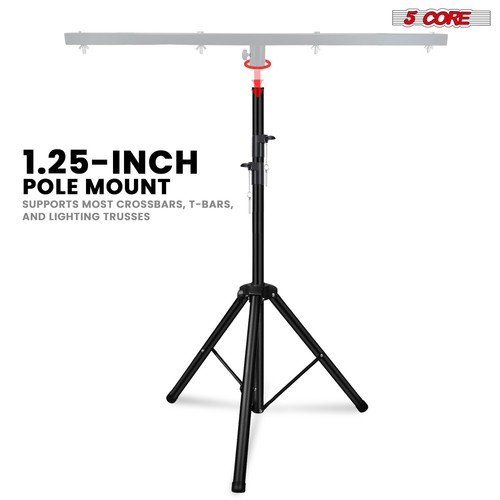 5Core DJ Light Stand Adjustable Heavy Duty Stage Lights Stands w Light T Bar - Picture 7 of 12