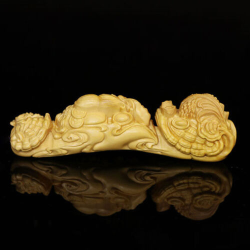 Sculpture sur bois cent fruits Ruyi artisanat décorations zodiac singe pendentifs de voiture - Photo 1 sur 5