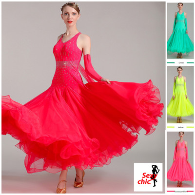 Abito danze standard liscio. Ballroom dress. Con strass. Youth, adulti,  seniors | eBay