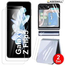 For Samsung Galaxy Z Flip 6 5 5G Caseswill Clear Soft TPU Film Screen Protector
