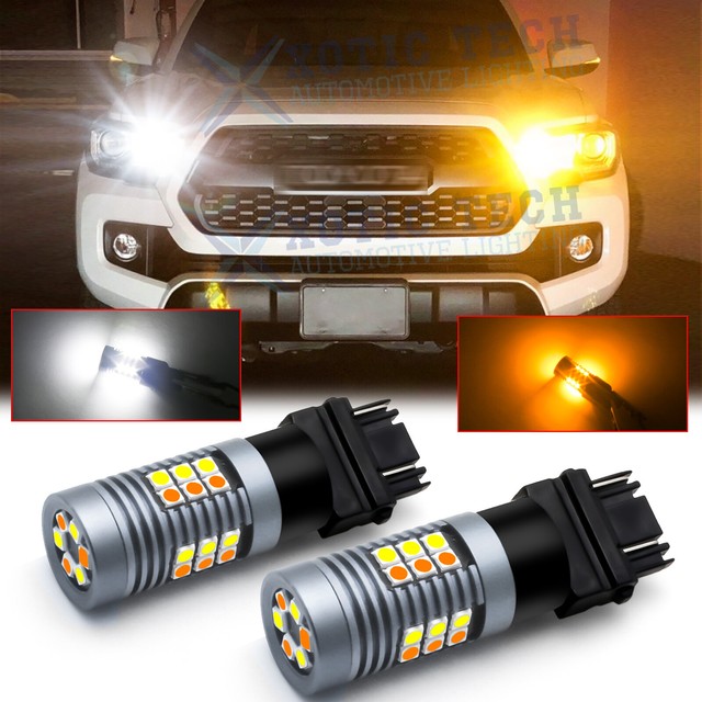 3157 Switchback LED Front Turn Signal Light Bulb DRL For Toyota Tundra