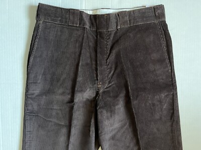 NWT Vintage Dickies 34x32 Men's Corduroy Pants Dark Brown