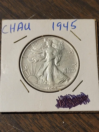 1945-P Walking Liberty Half Dollar Silver Coin - Choice AU