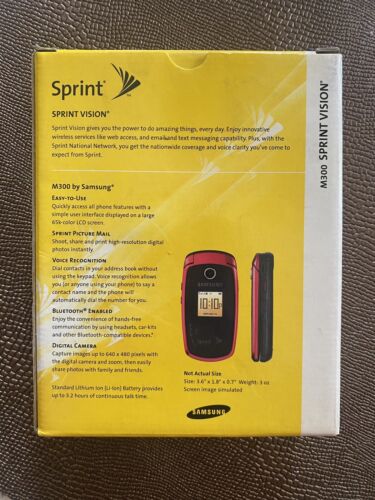 New Red Samsung M300 Cell Phone - Picture 3 of 4