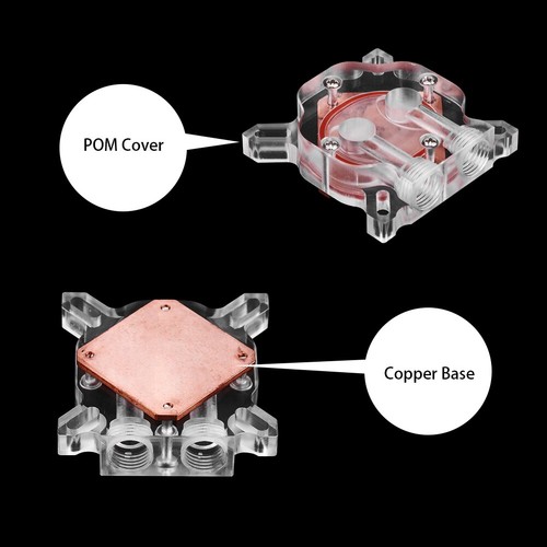 CPU GPU Water Cooling Block Computer Copper Liquid Cooler Waterblock G1/4 Thread - Afbeelding 6 van 9