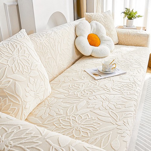 Fleece Jacquard Sofa Cover 1~4 Seater Slipcover Couch Protector All Inclusive - Picture 18 of 42