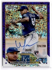 2023 Topps Chrome Purple Sparkle Max Castillo #RA-MC /299 RC Auto KC