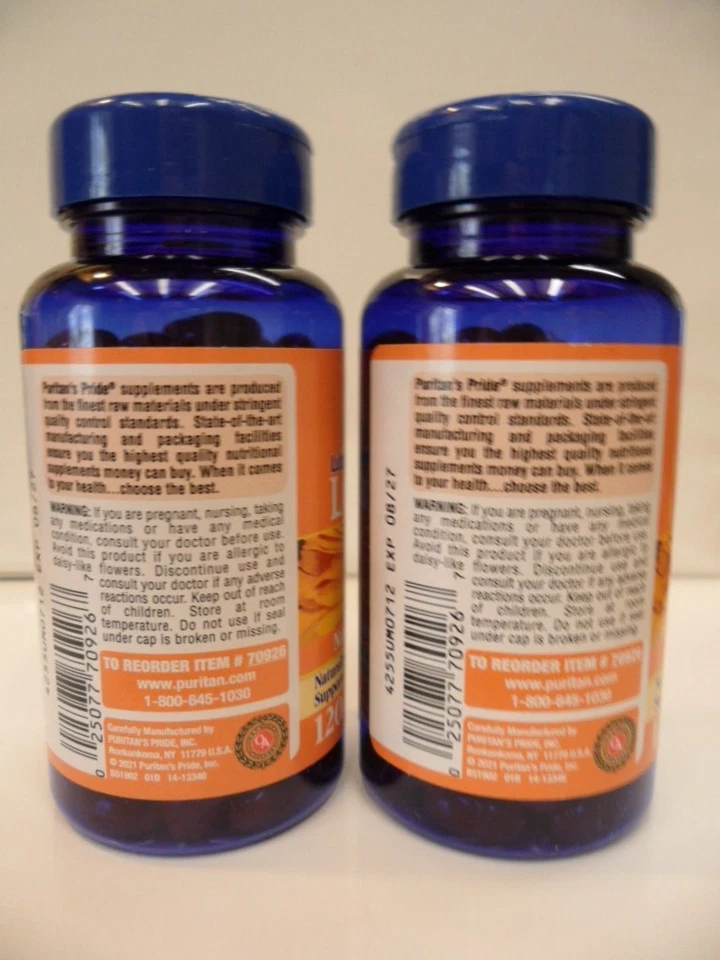 Luteína 40 mg con zeaxantina 120 cápsulas blandas (2 Btls.) Apoya la salud ocular Foto 3 de 3