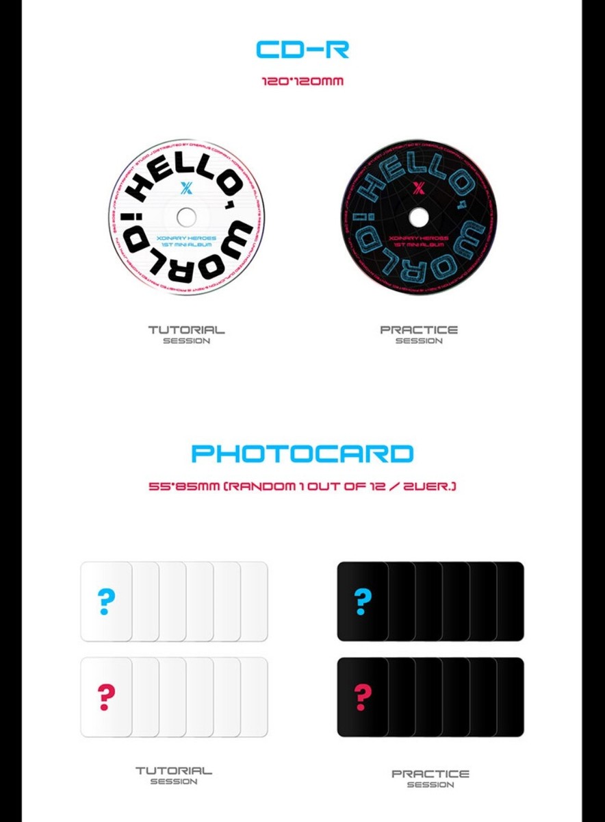 Xdinary Heroes 1st Mini Album Hello world PRACTICE SESSION Ver CD+