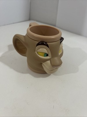 Vintage Disney Lion King Nala 3D Head Plastic Mug Cup Child Size Applause 1990s