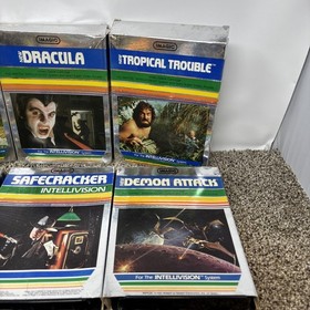 Intellivision Imagic Game Lot Of 8 Dracula Tropical Trouble White Water 