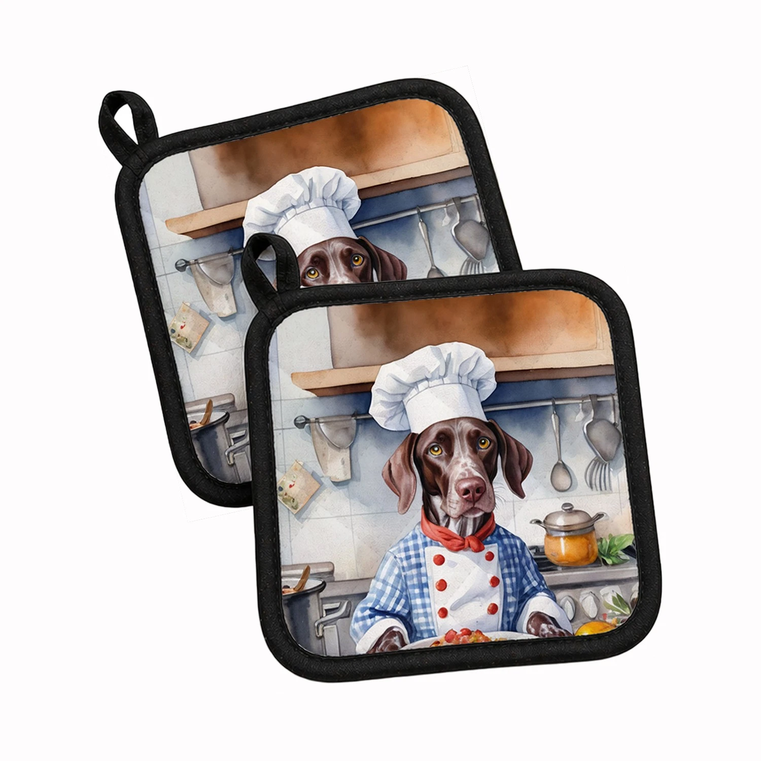 Caroline's Treasures German Shorthaired Pointer The Chef Potholders