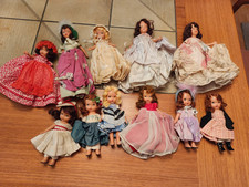 11 Nancy Ann Storybook Dolls - TLC Needed All solid body with jointed arms 