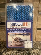 Sea-Dog Twisted Nylon Dock Line 3/8" x 15' Blue #301110015BL-1