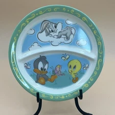 Vintage 1998 ZAK Warner Brothers Divided Plate Bugs Daffy Tweety