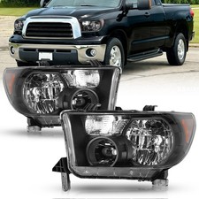 Halogen Black Amber Headlights For 2007-2013 Toyota Tundra2008-17 Sequoia Lhrh Halogen Black Amber Headlights For 2007-2013 Toyota Tundra2008-17 Sequoia Lhrh