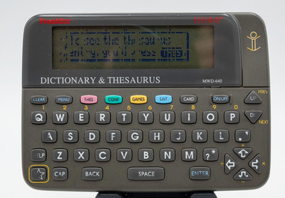 Vintage Franklin Electronics Bookman MWD-640 Electronic Dictionary & Thesaurus