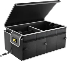 MIKKUPPA Car Trunk Organizer - 65L Cationic Oxford Cloth Trunk Organizer with Li