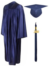 Shiny Graduation Cap Gown 2026 Tassel High School Bachelor Adult College