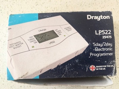 Drayton 25475 LP522 2-Kanal-Programmierer - 5-2 Tage - Originalverpackt mit Backplate