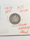 1857 VF+ 90% SILVER SEATED LIBERTY DIME RARE