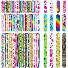 Lanties 60 Pcs Summer Nail Files Classic Pattern, As the Pictures Shown