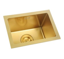 Gold Bar Prep Sink Mini Trumpet Kitchen Essential 15 x10 Inch Rectangular