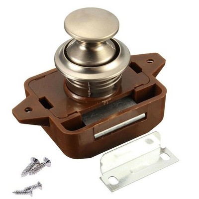 Druckknopf Schloss Schrank Möbeltür Camper Wohnwagen ABS & Zink Riegel Neu
