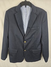 Tommy Hilfiger Boy's Navy Long Sleeve 2 Button Preppy Nautical Blazer Sz 16