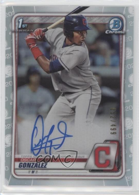 2020 Bowman Chrome Prospects Refractor 52/499 Oscar Gonzalez #CPA-OG Auto 5j0