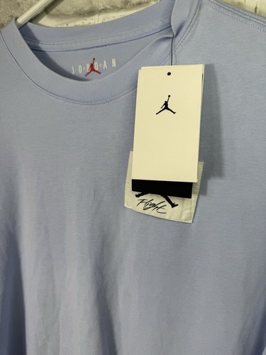 Nike Jordan Flight Tee Oversized Fit Uomo Small Blu Jumpman Shirt Nuova con etichette - Foto 5 di 7