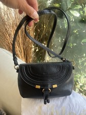 Beautiful & Rare Authentic Chloe Marcie Pochette Black Leather Crossbody Bag