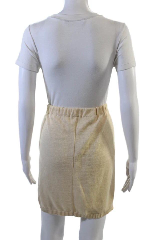 Minifalda Joseph Tricot Mujer Lino Cintura Elástica Beige Talla XS Foto 3 de 4