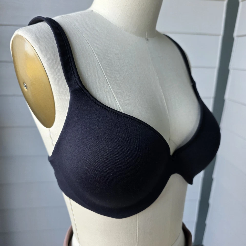 Sujetador Camiseta Barely There Negro Con Aros Talla 36C Ligeramente Forrado Comodidad Diaria Foto 2 de 4