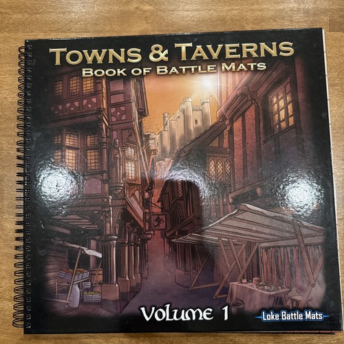 Loke Books of Battle Mats Towns & Taverns Fantasy Roleplaying Game Map Books