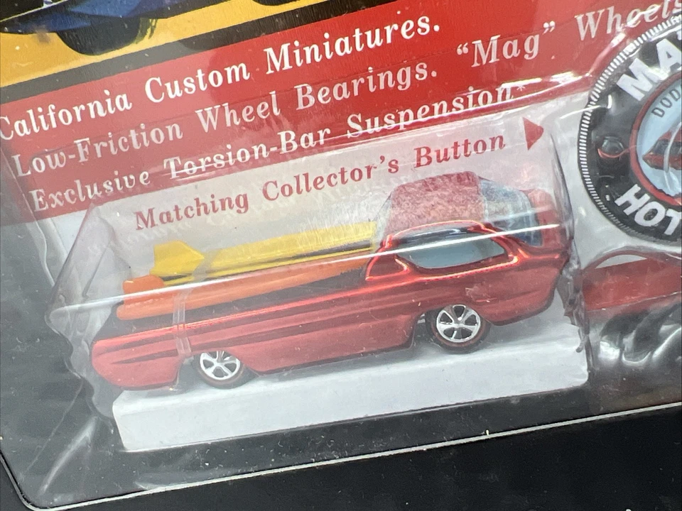 Hot Wheels Original 16 Replica 1968 Package Dodge Deora Concept - SEALED - Image 2 of 4