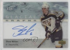 2007-08 Upper Deck Ice Glacial Graphs Shea Weber #GG-SW Auto HOF 9a0