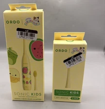 ORDO Sonic Kids Battery Toothbrush Yellow Squishmallows Wanda and Refills NEW