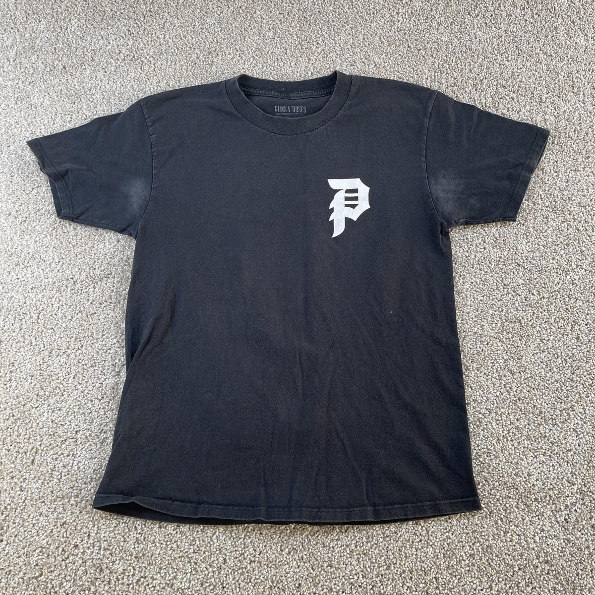 GUNS N' ROSES Tシャツ ピストル バラgunsスミクロフェード Guns N