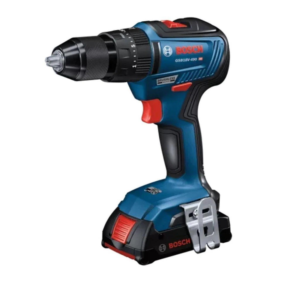 Bosch GXL18V 240B22 18V Brushless Cordless Combo Kit with 2 Ah Power Batteries - Image 2 of 4