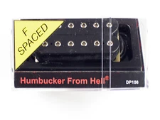 DiMarzio F-spaced Humbucker From Hell Black W/Chrome Poles DP 156