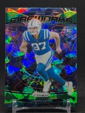 2024 Panini Prizm LAIATU LATU Green Ice Fireworks Rookie Insert #16 Colts