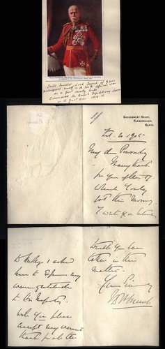 1905 FIELD MARSHAL Sir John French, commanded B.E.F. WWI letter to Fred Ponsonby