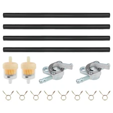 2PCS 1/4" Metal Inline Petcock Fuel Valve Gas Shut Off, ATV Motorcycle Kart