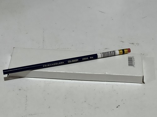 Prismacolor Col-erase Erasable Colored Pencil Blue Barrel/Blue Lead 20044 12 PCS