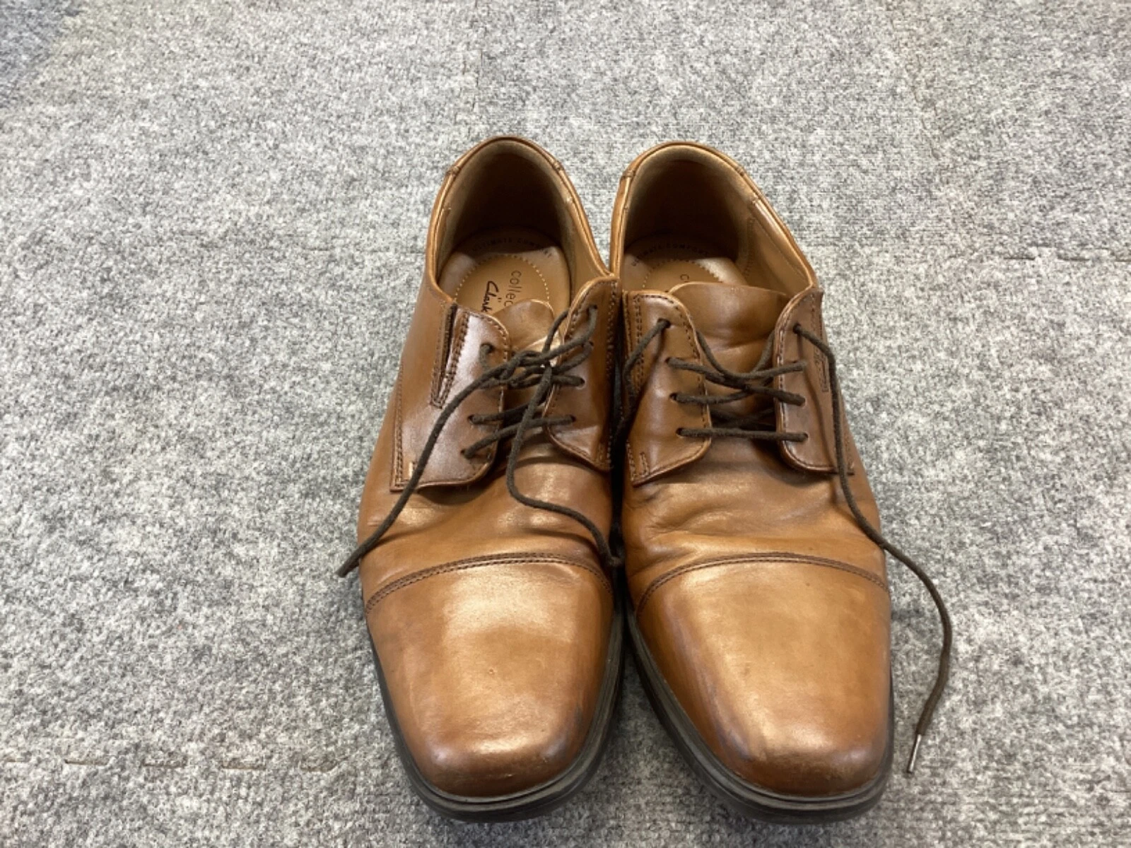 Scarpe Clarks uomo 10 M Whiddon berretto marrone marrone marrone punta cappuccio pelle Oxford 15770