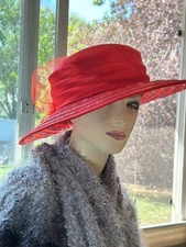Rouge Chateau by Elope Red Hat Society with purple leopard trim Ladies Vintage