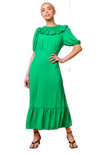 Frill Collar Detail Midi Dress - Ladies Dusk Women