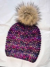 Super Luxurious Adult 100% Malabrigo Merino Wool Beanie With Removable Pompom