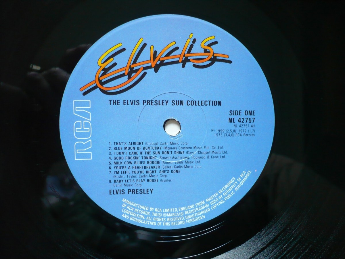 Elvis Presley The Sun Collection Vinyl UK 1979 RCA Blue Labels